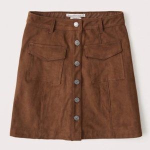 Abercrombie brown suede skirt - Size S